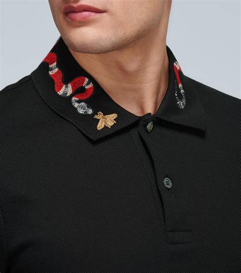 gucci polo navy|gucci black and white shirts.